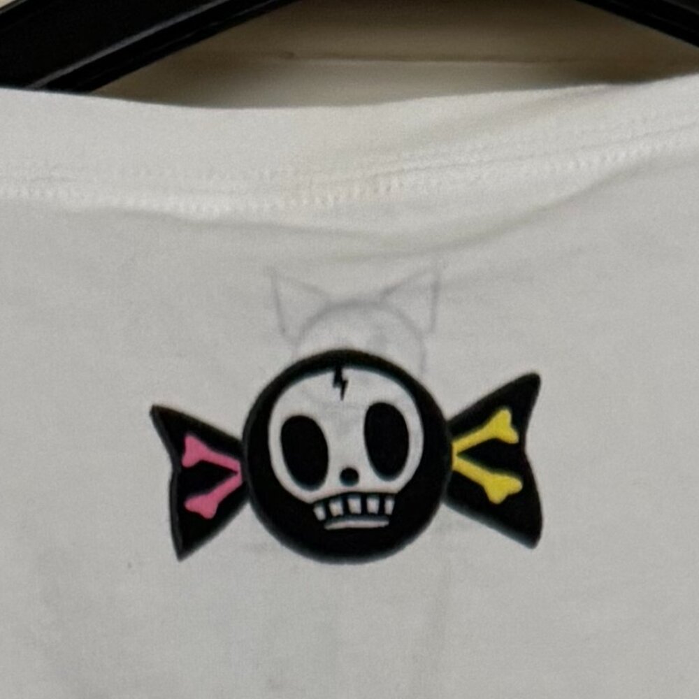RARE Tokidoki Sanrio Carmelo & Kuromi Sz M White Scoop Neck T NWT w sticker - Picture 7 of 7